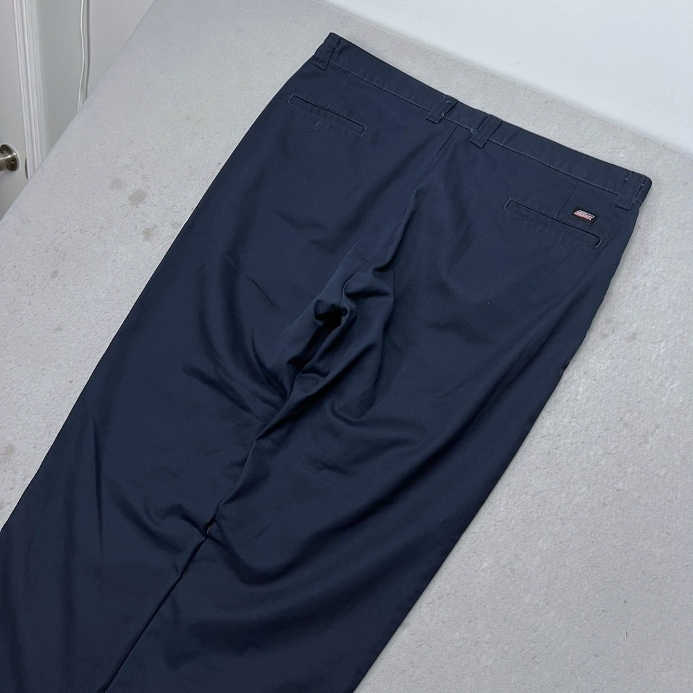 Dickies 857 Navy Blue Work Pants Mens 40x32 Straight Leg Twill Chinos Dark Navy - Picture 4 of 6